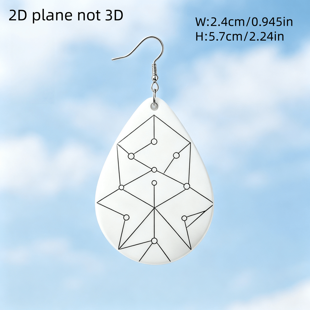 Minimalist Constellation Star Map Dangle Earrings
